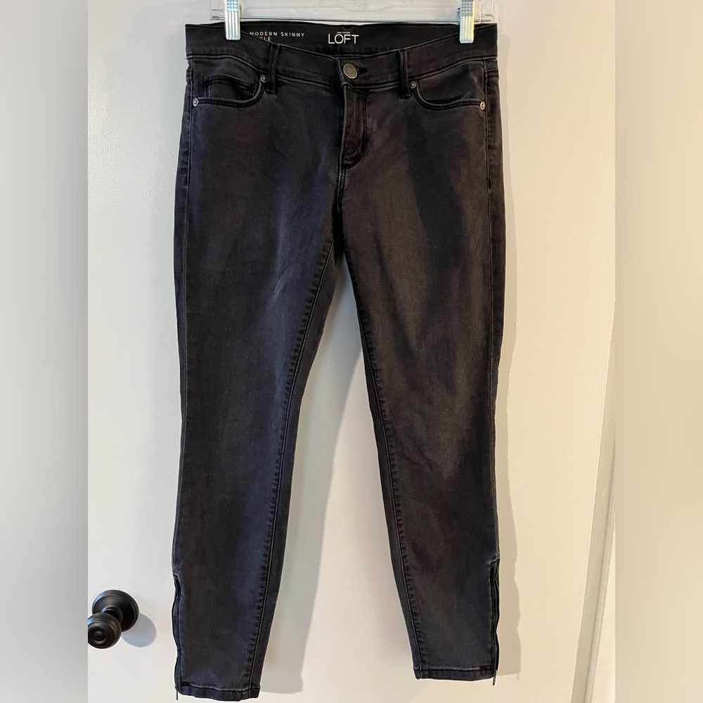 Loft size 27 faded black jeans.